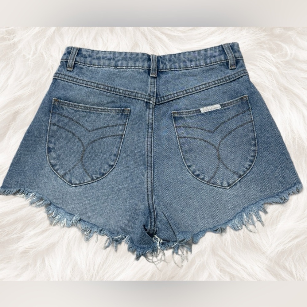 Rolla’s Dusters High Rise Cutoff Shorts Distressed Frayed Hem 27 - Picture 2 of 6